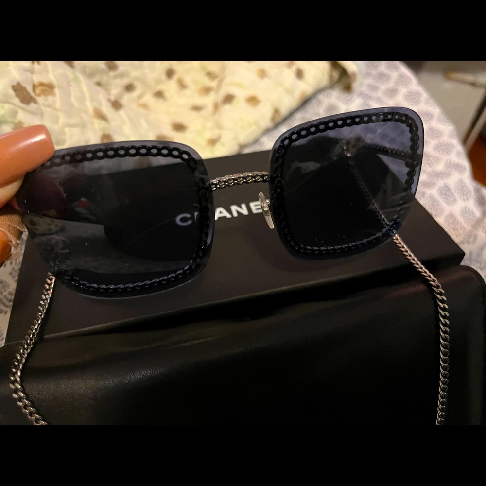 Chanel metal frame sunglasses